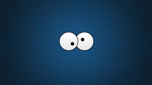 Blue Cookie Monster Eyes Wallpaper