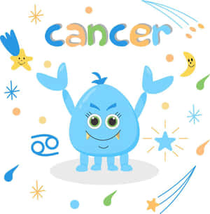 Blue Crab Cute Cancer Zodiac Sign Wallpaper