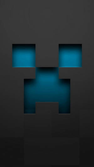 Blue Creeper Minecraft Iphone Wallpaper