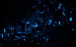 Blue_ Cubes_ Abstract_ Motion Wallpaper