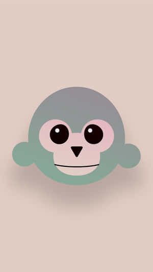 Blue Cute Monkey Photo Wallpaper