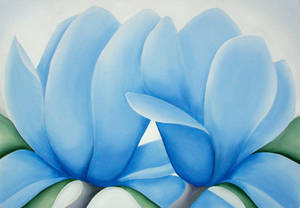 Blue Cyclamen Painting Wallpaper