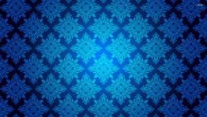 Blue Damask Pattern Background Wallpaper