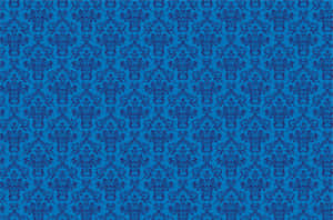 Blue Damask Pattern Background Wallpaper