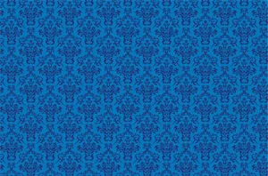 Blue Damask Pattern Background Wallpaper