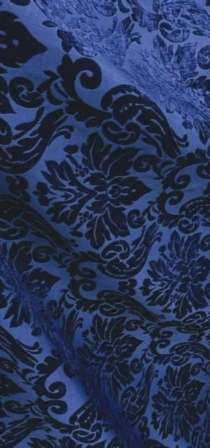 Blue Damask Pattern Texture Wallpaper