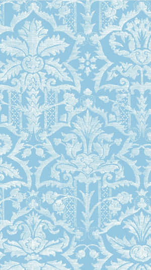 Blue Damask Pattern Texture Wallpaper