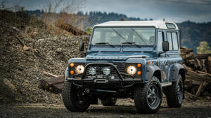 Blue Defender 90 Land Rover Iphone Wallpaper