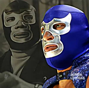 Blue Demon, The Legendary Masked Wrestler Taking Center Stage In The Wrestling Arena Wallpaper