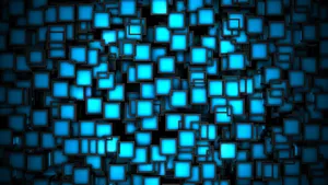 Blue Digital Abstract Squares.jpg Wallpaper