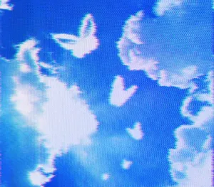 Blue Digital Sky Cybercore Aesthetic Wallpaper