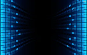 Blue Digital Tunnel Abstract Wallpaper