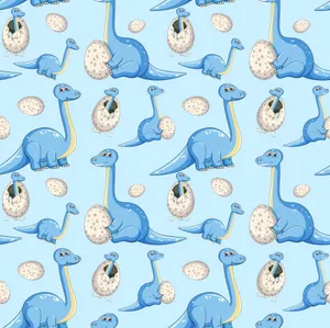 Blue Dinosaur Pattern Background Wallpaper