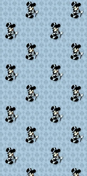 Blue Disney Pattern Wallpaper