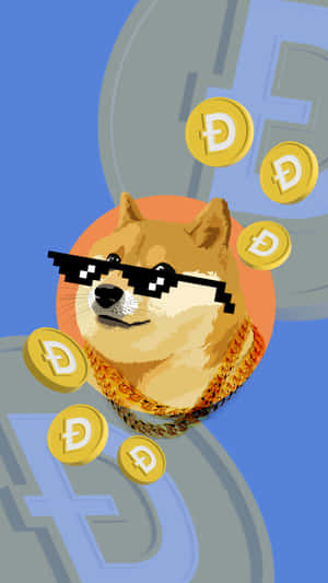 Blue Doge Coin Wallpaper