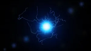 Blue Electricity Orb Wallpaper