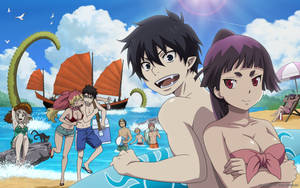 Blue Exorcist Beach Party Wallpaper