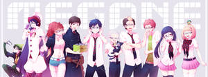 Blue Exorcist Happy Cast Wallpaper