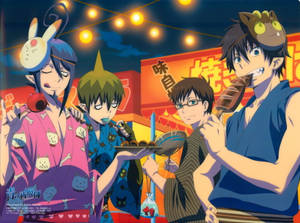 Blue Exorcist In Kimono Wallpaper