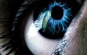 Blue Eye Rays Closeup Wallpaper