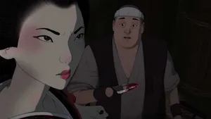 Blue Eye Samurai Animated Characters Wallpaper