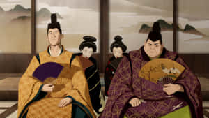 Blue Eye Samurai Animated Characters Wallpaper