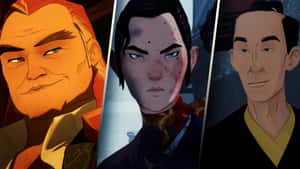 Blue Eye Samurai Animated Characters Triptych Wallpaper