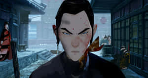 Blue Eye Samurai Stoic Warrior Wallpaper