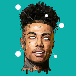 Blue Face Cartoon Rappers Wallpaper