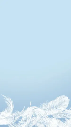 Blue Feather Aesthetic Wallpaper Wallpaper