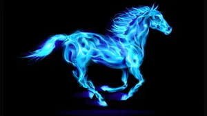 Blue Fire Horse Spirit Wallpaper