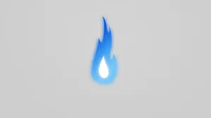 Blue Fire Minimalist Wallpaper