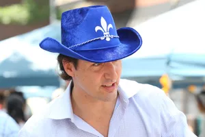 Blue Fleurde Lis Hat Celebration Wallpaper