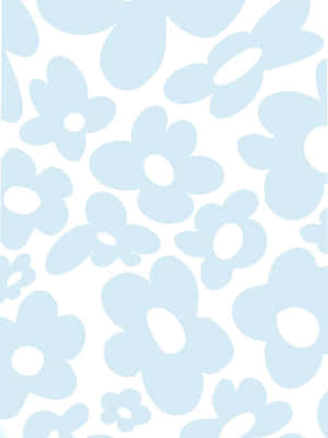 Blue Floral Pattern Background Wallpaper