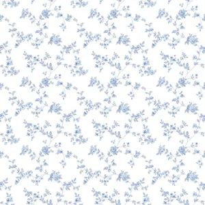 Blue Floral Pattern Background Wallpaper