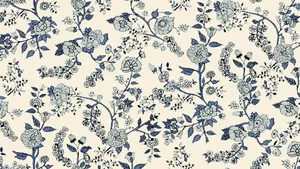 Blue Floral Pattern Desktop Wallpaper Wallpaper