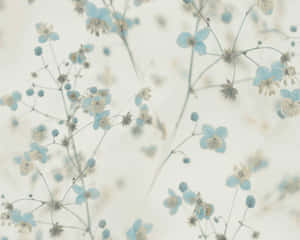 Blue Floral Pattern Soft Background Wallpaper