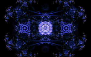 Blue Fractal Symmetry Art Wallpaper