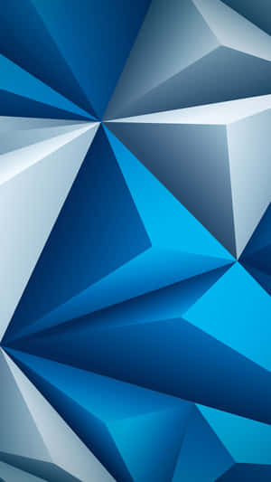 Blue Geometric Triangle Design Wallpaper