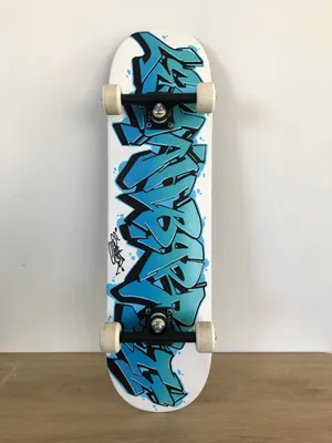 Blue Graffiti Art Skateboard Wallpaper