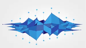 Blue Graph Poster Design Wallpaper