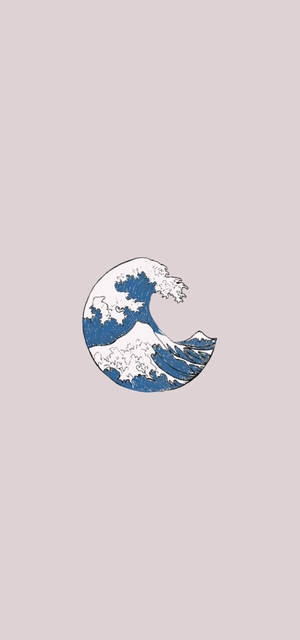 Blue Great Wave Pinterest Aesthetic Wallpaper