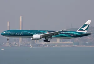 Blue Green Cathay Pacific Plane Wallpaper