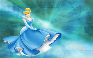 Blue Green Cinderella Background Wallpaper