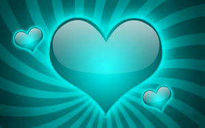 Blue Green Heart Wallpaper