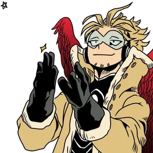 Blue Haired Hawks Spreads His Wings In The Sky Of My Hero Academia Wallpaper