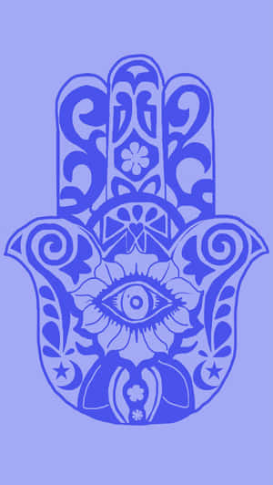 Blue_ Hamsa_ Evil_ Eye_ Artwork Wallpaper