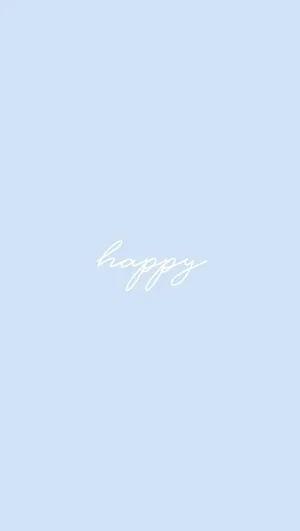 Blue Happy Aesthetic Wallpaper Wallpaper