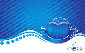 Blue Heart Love Wallpaper