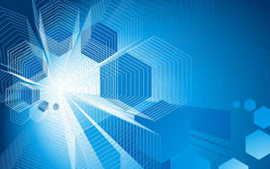 Blue Hexagon Matrix Presentation Wallpaper